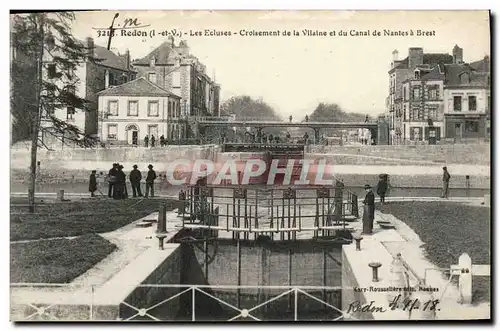 Ansichtskarte AK Redon Les Ecluses Croisement de la Villaine et du Canal de Nantes a Brest