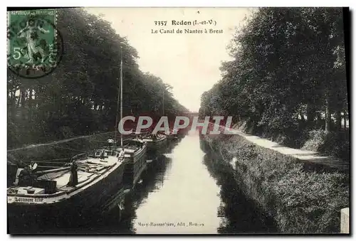 Cartes postales Redon Le Canal de Nantes a Brest Bateau Peniche