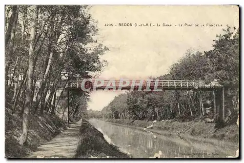 Ansichtskarte AK Redon Le Canal Le Pont de la Fonderie