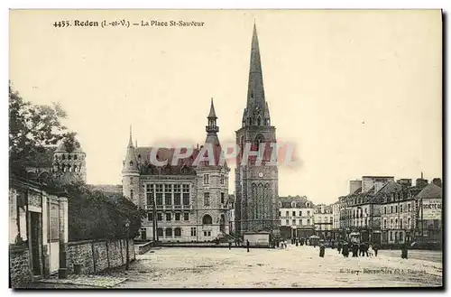 Ansichtskarte AK Redon La Place St Sauveur