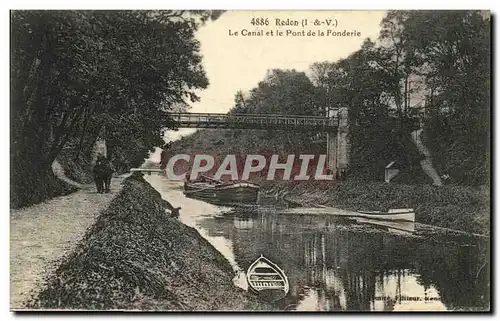 Ansichtskarte AK Redon Le Canal et le Pont de la Fonderie