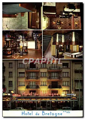 Cartes postales moderne Rennes Place de la Gare Hotel de Bretagne kronenbourg Biere Brasserie