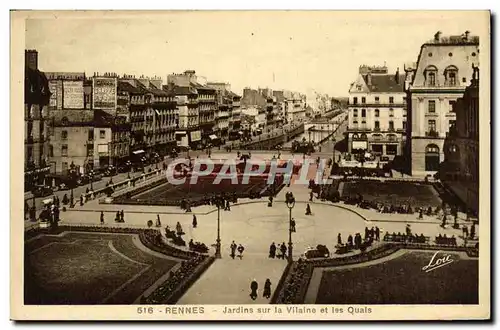 Cartes postales Rennes Jardins sur la Vilaine et les Quais