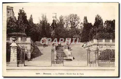 Ansichtskarte AK Rennes Le Thabor Entree Rue de Paris