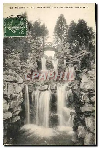 Ansichtskarte AK Rennes la Grande Cascade du Nouveau Jardin du Thabor