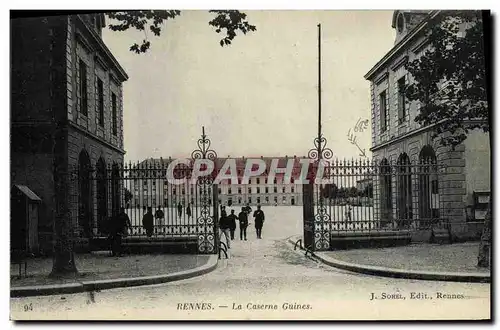 Cartes postales Rennes Le Caserne Guines Militaria