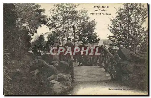 Ansichtskarte AK Rennes au Thabor Petit Pont Rustique Enfants