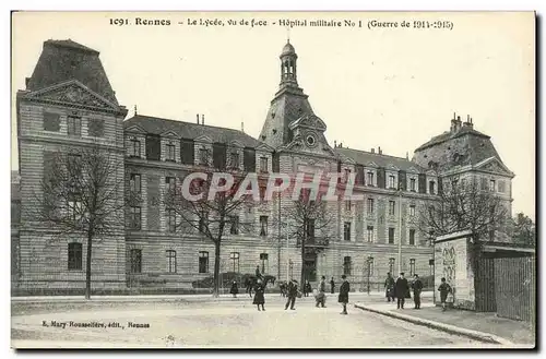 Ansichtskarte AK Rennes Le Lycee vu de face Hopital Militaire numero 1 Militaria