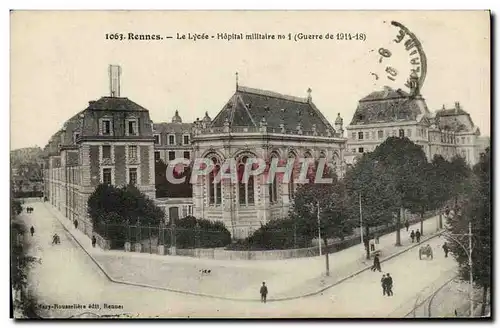 Cartes postales Rennes Le Lycee Hopital militaire numero 1 Militaria