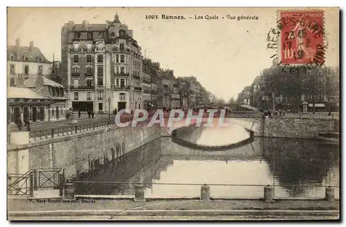 Cartes postales Rennes Le Quais Vue generale