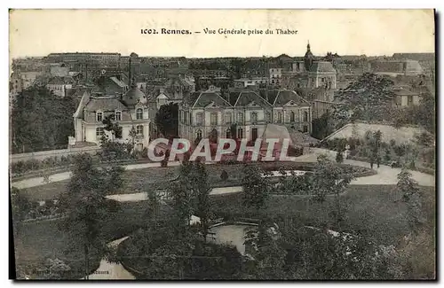 Cartes postales Rennes Vue Generale prise du Thabor