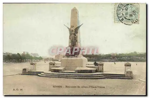 Cartes postales Rennes Monument des Soldats d llle et Vilaine