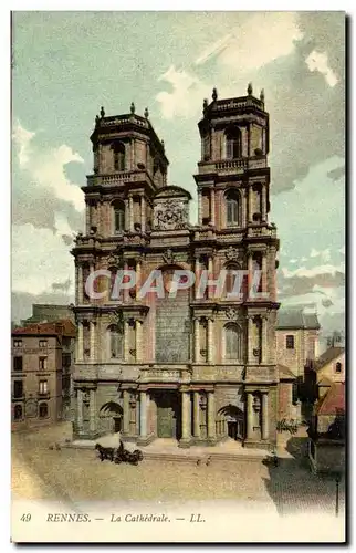 Cartes postales Rennes La Cathedrale