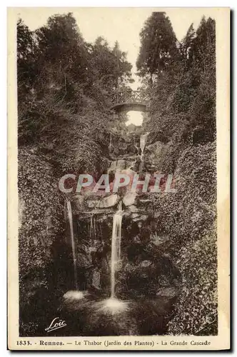 Cartes postales Rennes La Thabor La Grande Cascade