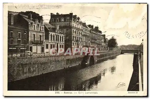 Ansichtskarte AK Rennes Quai Lamennais