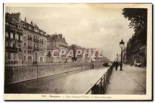 Cartes postales Rennes Quai Duguay Trouin et Quai Lamennais