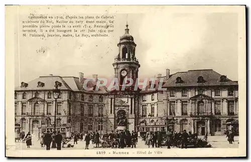 Cartes postales Rennes Hotel de Ville