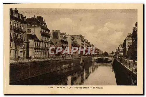 Cartes postales Rennes Qaui Duguay Trouin et la Vilaine