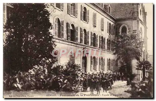 Cartes postales Rennes Pennsionnat de la Providence Facade et Chapelle Enfants