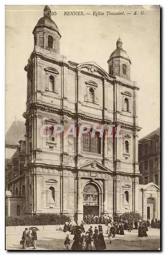 Cartes postales Rennes Eglise Toussaint