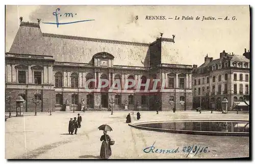 Cartes postales Rennes Le Palais de Justice