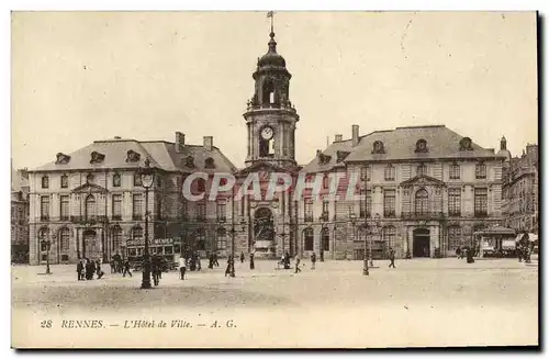 Cartes postales Rennes L Hotel de Ville