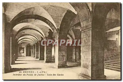 Ansichtskarte AK Rennes Interieur du Palais de Justice Salle des Gardes