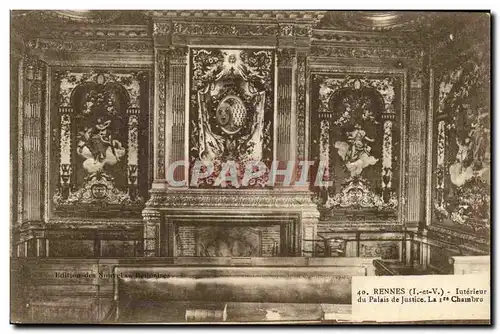 Cartes postales Rennes Interieur du Palais de Justice La 1ere chambre