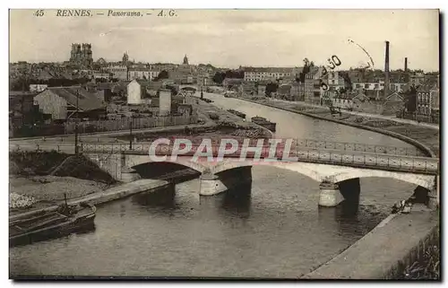 Cartes postales Rennes Panorama