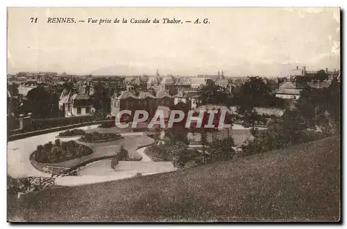 Ansichtskarte AK Rennes Vue prise de la Cascade du Thabor