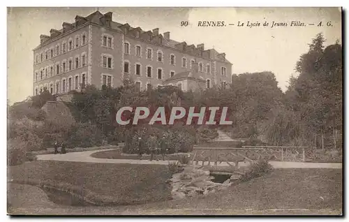 Cartes postales Rennes Le Lycee de Jeunes Filles