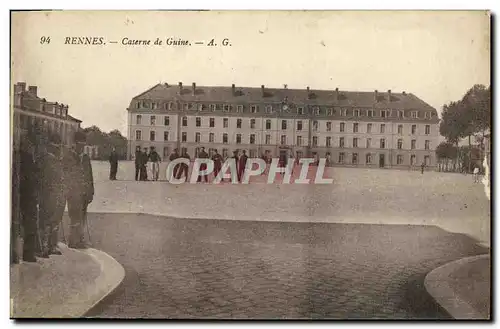 Cartes postales Rennes Caserne de Guine Militaria