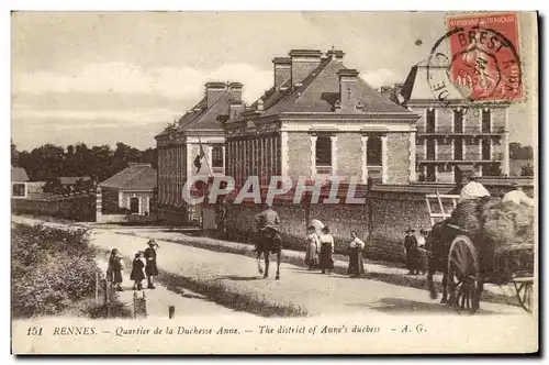 Cartes postales Rennes Quartier de la duchesse Anne Militaria