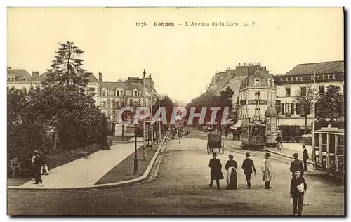 Ansichtskarte AK Rennes L Avenue de la Gare