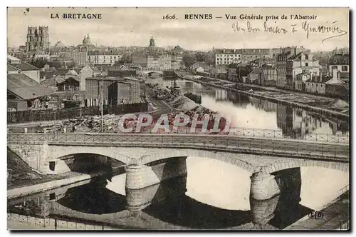 Cartes postales Rennes Vue Generale prise de l Abattoir