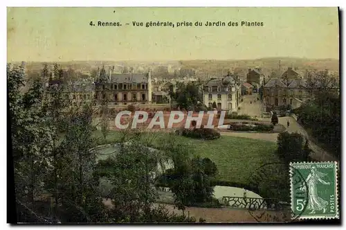 Ansichtskarte AK Rennes Vue generale prise du Jardin des Plantes