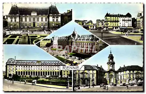 Cartes postales moderne Rennes Plais du Commerce Palais de Justice Place de la Gare