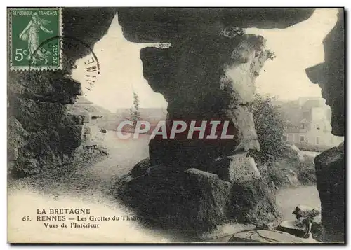 Cartes postales Rennes Les Grottes du thabor Vues de l Interieur