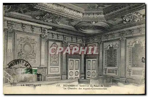 Cartes postales Rennes Interieur du Palais de Justice La Chambre des Appels Correctionnels