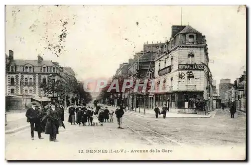 Ansichtskarte AK Rennes Avenue de la Gare Morvan dit La Rose