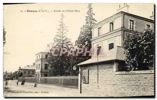 Cartes postales Rennes Entree de l Hotel Dieu