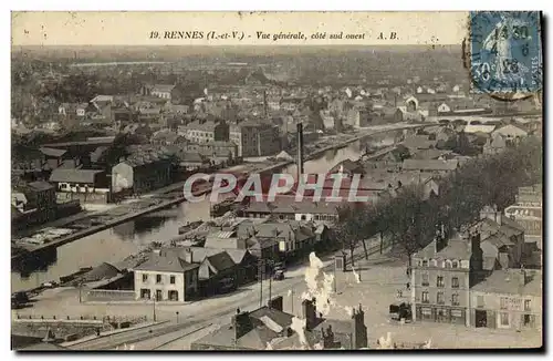 Cartes postales Rennes Vue generale cote sud ouest