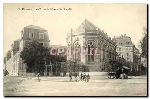 Ansichtskarte AK Rennes Le Lycee et la Chapelle