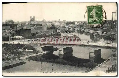 Cartes postales Rennes Vue generale