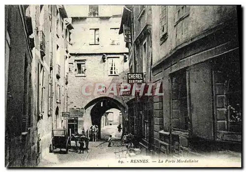 Cartes postales Rennes La Porte Mordellaise Boulangerie Huguet Cherel debitant