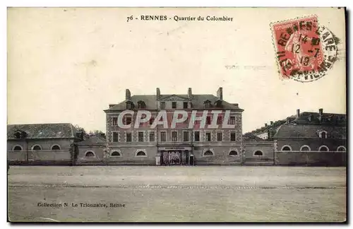 Cartes postales Rennes Quartier du Colombier Militaria