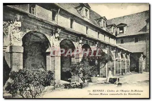 Cartes postales Rennes Cloitre de l Hospice St Melaine Ancienne maison conventuelle des Benedictins