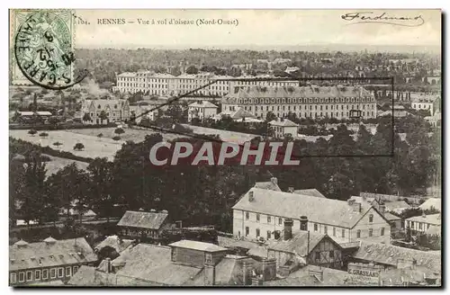 Ansichtskarte AK Rennes Vue a vol d oiseau Caserne militaria