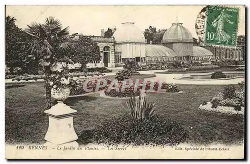 Cartes postales Rennes Le Jardins des Plantes Les serres