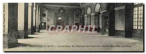 Cartes postales Rennes Interieur du Palais de Justice Salle des Pas perdus